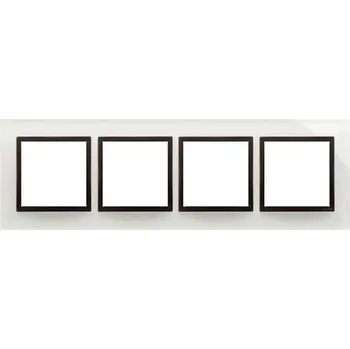 vypínač Čtyřnásobný Rámeček Kontakt-simon stříbrný