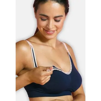 Dámská móda CARRIWELL Podprsenka nastavitelná s klipem ke kojení - MODRÁ DELUXE - L