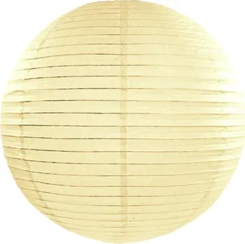 PartyDeco Lampion krémový 25 cm - Svatební kulaté lampiony k dekoraci
