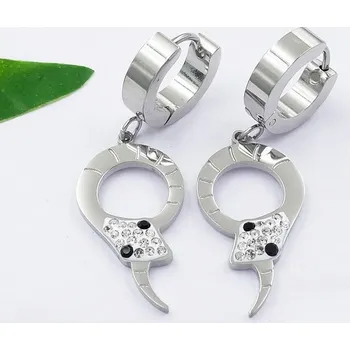 Náušnice Náušnice stříbrné z chirurgické oceli s broušenými kamínky 21043