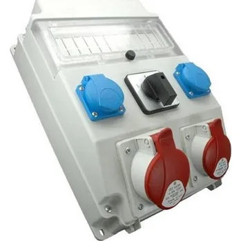 Zásuvková rozvodnice 1x32A, 1x16A, 2x250V, přepínač L-0-P, IP54