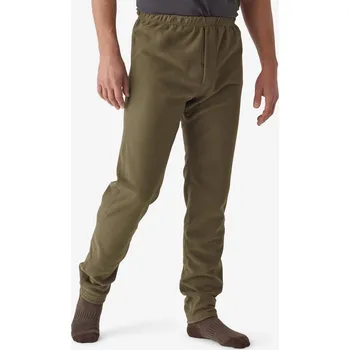 Pánské legíny SOLOGNAC Fleecové spodní kalhoty 100 zelené S ZELENÁ