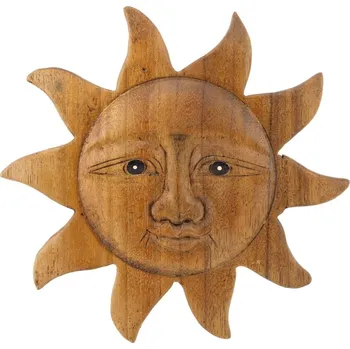 Dekorace na stěnu Slunce dřevo 20 cm
