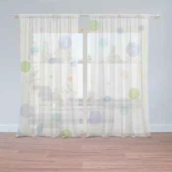 Záclona Záclony Tříbarevné puntíky: 2 ks - 150x250 cm - Sablio