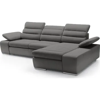 Sedací souprava Sedací souprava KORFU | FUNKČNÍ LÁTKA | pravá | rozkládací + úložný prostor | šedá 85 | AKCE