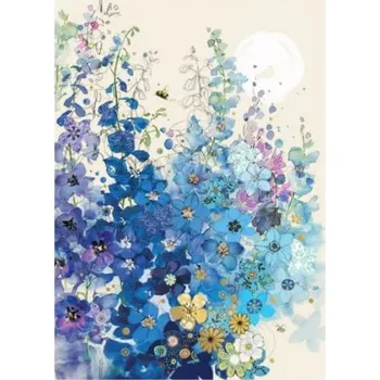 Bug Art Přání 00890 - 13x18cm, zlatotisk - Delphiniums