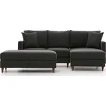 Hanah Home Rohová pohovka EVA antracitová pravá