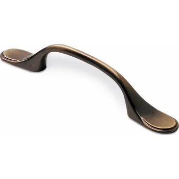 Úchytka vintage MELODIE, kov, staromosaz, délka 127 mm 921-127 ZN10