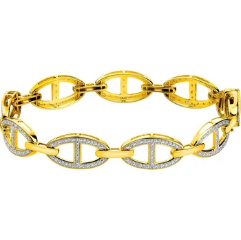 Náramek Zlatý náramek s diamanty - 18 cm - 0,45 ct - ryzost 585 - 160.561