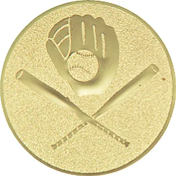 Emblém baseballu, pr. 25 mm, zlato