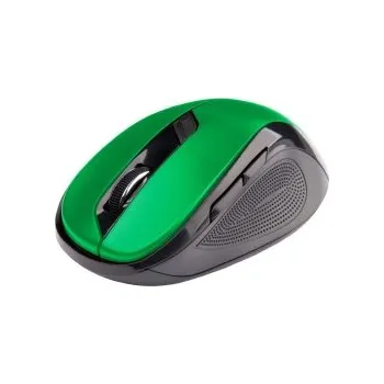 Myš C-TECH Myš WLM-02/Ergonomická/Optická/Pro praváky/1 600 DPI/Bezdrátová USB/Černá-zelená