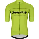 HOLOKOLO Cyklistický dres s krátkým rukávem - GEAR UP - žlutá