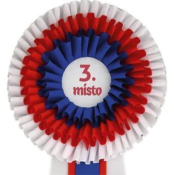Kokarda třířadá TRIKOLÓRA, průměr 11 cm