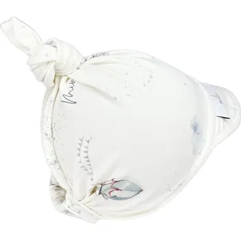 Šátek Mimilove Bavlněný dětský šátek s kšiltem 6-18m. Balóny White