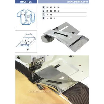 Příslušenství k šicímu stroji Texi Zakladač pro dvojjehlové šicí stroje UMA-166 70/36/12 L