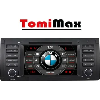 Autorádio TomiMax BMW X5 E53, E39 Android 14 autorádio s WIFI, GPS, USB, BT HW výbava: 4 Core 2GB+16GB PX HIGH, Velikost obrazovky: Dotyková obrazovka: 7"