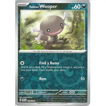 Společenská hra Pokémon karta Paldean Wooper 058/091 Reverse Holo - Paldean Fates
