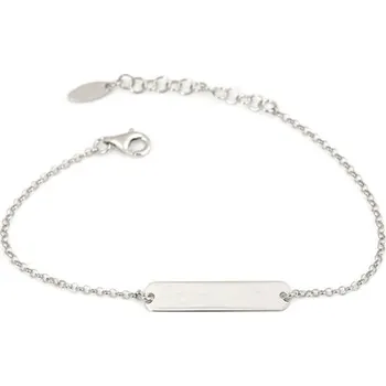 Náramek Stříbrný náramek s destičkou 16-19 cm 75314F
