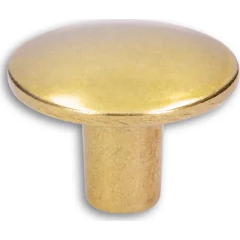 Nábytkové kování Rustikální nábytková úchytka LUNA, kovová, starozlatá, průměr 30 mm 2087F-30 ZN83