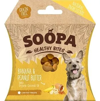 Podlahový mycí stroj Soopa Healthy Bites s banánem a arašídovým máslem 50 g