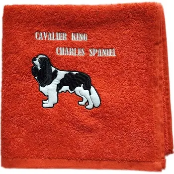Ručník s výšivkou Cavalier King Barva: červená