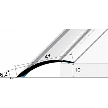 Podlahová lišta Přechodová lišta nájezdová oblá E02 Šampaň samolepicí 41 mm 100 cm