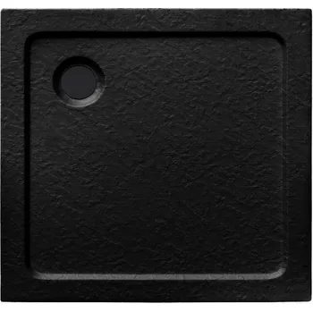 Sprchová vanička BPS-koupelny Čtvercová akrylátová sprchová vanička HYD-SSV-SILK 90x90 černá