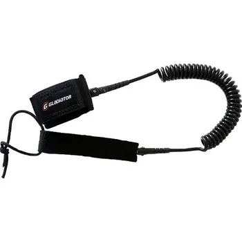Leash GLADIATOR PRO coil black - pojistný řemínek pro paddleboardy