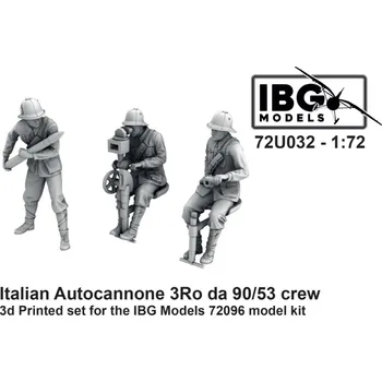 Plastikový model 1/72 Italian Autocannone 3Ro da 90/53 crew (3 fig)