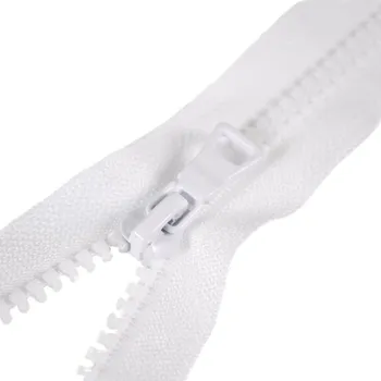 Zip Sarah kostěný dělitelný 5mm - bílá 85 cm