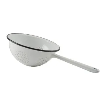 Cedník a síto Cedník smalt ¤20cm s ručkou bílý