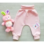 AMÁLKA Elastické rostoucí kalhoty teplákovina, pudrově růžové Velikost: 86