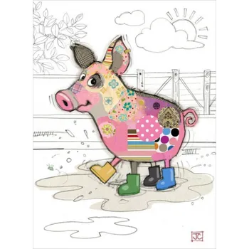 Bug Art Přání 01111 - 13x18cm, zlatotisk - Pablo Pig