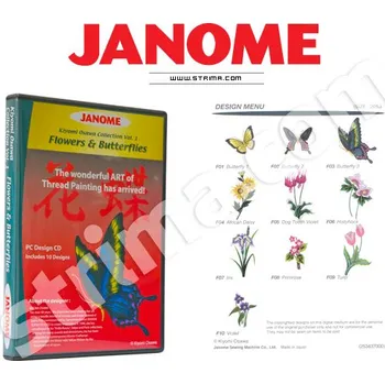Příslušenství k šicímu stroji Kolekce výšivek Janome - Flowers & Butterflies