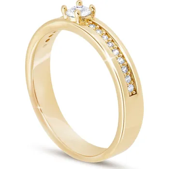 Prsten biju Pozlacený prstýnek se zirkony 393 Velikost prstenu - obvod: 57 mm