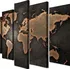 Obraz Wallity 5dílná sada obrazů 105 x 70 cm Mapa světa