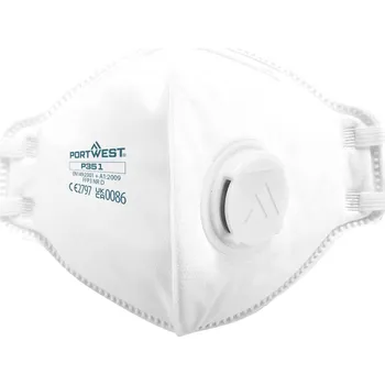 respirátor PORTWEST Respirátor Dust Mist Fold Flat P351 FFP3 s ventilkem POR-P351