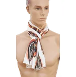 Šátek TETRAO pírka na bílém podkladu