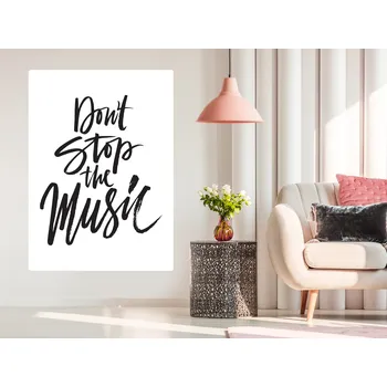 Samolepící dekorace Dont stop the music samolepka na zeď výška 20 cm