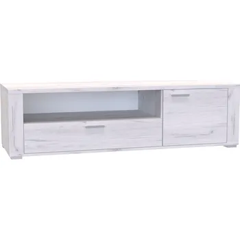 Komoda TV stolek ADEL pravá, Dekor: Dub bělený