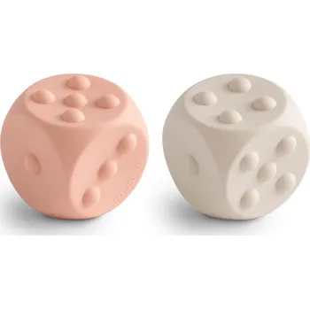 Dětské zboží Mushie silikónové kostky pop-it 2ks / Blush + Shifting Sand