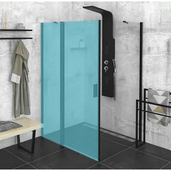 Polysan ZOOM BLACK boční stěna 900mm, čiré sklo