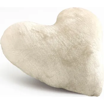 Dekorativní polštářek Polštářek srdce VELVET ŠAMPAŇ 35 cm