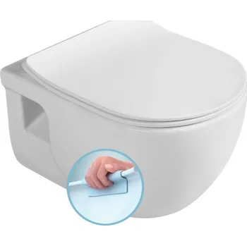 Klozet Sapho BRILLA závěsná WC mísa, Rimless, 36,5x53cm, bílá