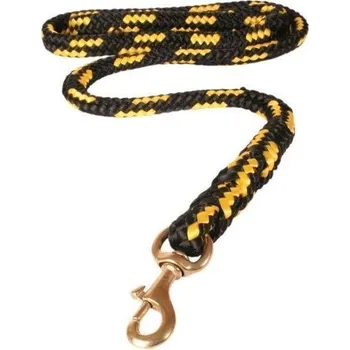 Dogtrace Vodítko duté lano mosazná spona 12 mm x 200 cm žlutá