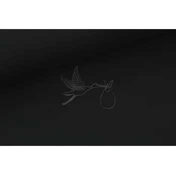 Náplet žebrovaný - Černá