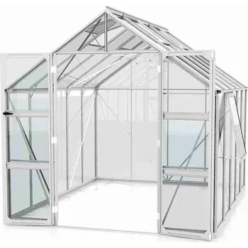 Skleník Zahradní skleník VITAVIA OLYMP 8300, čiré sklo 3 mm, stříbrný Varianta: skleník VITAVIA OLYMP 8300 čiré sklo 3 mm stříbrný LG3809