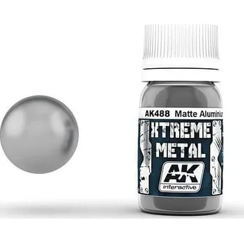 Modelářská barva AK Interactive: Xtreme Metal - Matte Aluminium 30ml