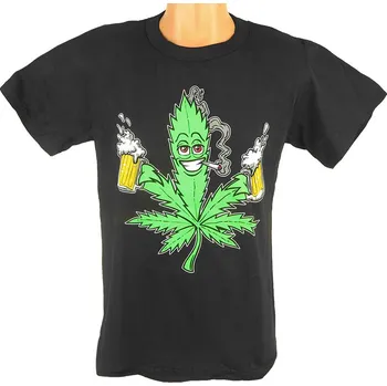Pánské tričko Tričko Marihuana a pivo (Pánské triko na léto)