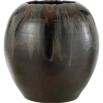 Květináč Hnědý keramický květináč J-line Potta 50 cm